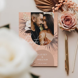 Florals Foto van de Modern Bohemian Chic Boho Wate Bedankkaart