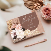 Florals Foto van de Modern Bohemian Chic Boho Wate Bedankkaart