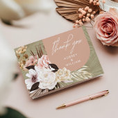 Florals Foto van de Modern Bohemian Chic Boho Wate Bedankkaart