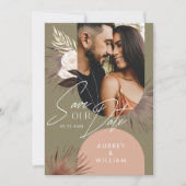 Florals Foto van de Modern Bohemian Chic Boho Wate Save The Date (Voorkant)