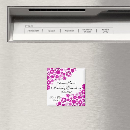 Florals Fuchsia sparen de Datum Magnet (Insitu (Vaatwasser))
