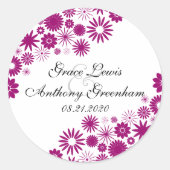  Florals Fuchsia Stickers (Voorkant)