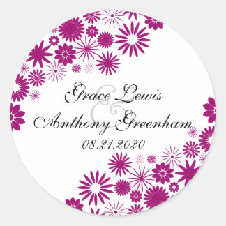  Florals Fuchsia Stickers