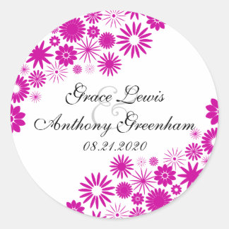  Florals Fuchsia Stickers