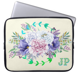 Floral's geparafeerde pasta Laptop Sleeve