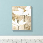 Florals getekend door Potlood Canvas Afdruk (Insitu (Houten vloer))