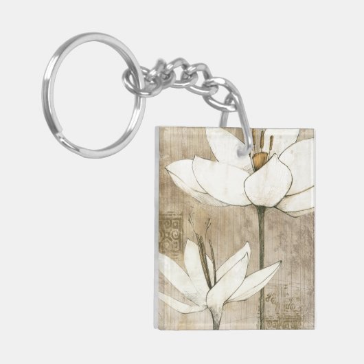 Florals getekend door Potlood Sleutelhanger (Voorkant Links)