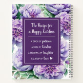 Florals Girls 1e Cookbook Paars Recipe Notitieboek (Achterkant)