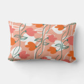  Florals Hand Drawn Botanical Pattern Oranje Kussen (Achterkant)