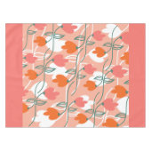 Florals Hand Drawn Botanical Pattern Oranje Tafelkleed (Voorkant (Horizontaal))