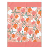 Florals Hand Drawn Botanical Pattern Oranje Tafelkleed (Voorkant)