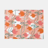 Florals Hand Drawn Botanical Pattern Sinaasappel Deurmat (Voorkant)