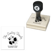 Florals Handtekening Adres Rubberstempel (Gestempeld)