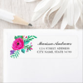 Florals het Etiket van het Adres van de Terugkeer (Insitu)