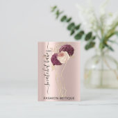 Florals het Grote Roos QR het Lichaam SculptingSty Visitekaartje (Staand voorkant)