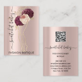 Florals het Grote Roos QR het Lichaam SculptingSty Visitekaartje (Voorkant / Achterkant)