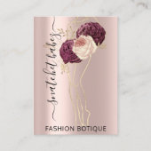 Florals het Grote Roos QR het Lichaam SculptingSty Visitekaartje (Voorkant)