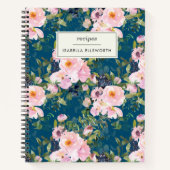  Florals in Blush Blue Specialized Recipe Notitieboek (Voorkant)