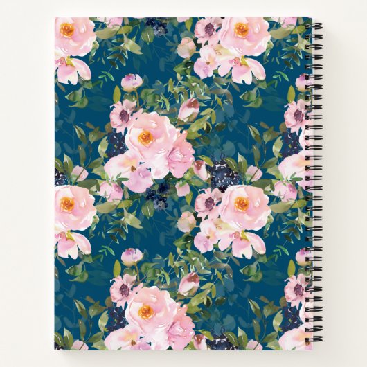  Florals in Blush Blue Specialized Recipe Notitieboek (Achterkant)