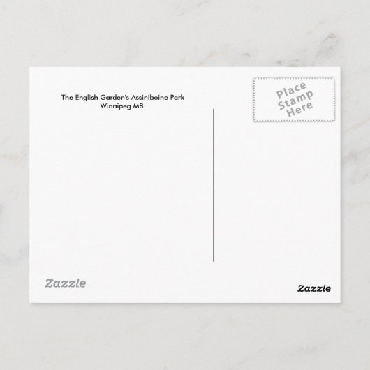 Florals in het Briefkaart van de Engelse tuin (Achterkant)