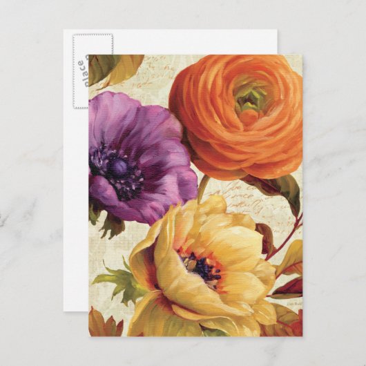Florals in het volste blok briefkaart (Voorkant / Achterkant)