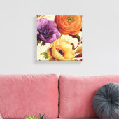 Florals in het volste blok canvas afdruk (Insitu (Woonkamer))
