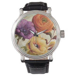 Florals in het volste blok horloge