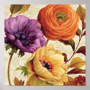 Florals in het volste blok poster