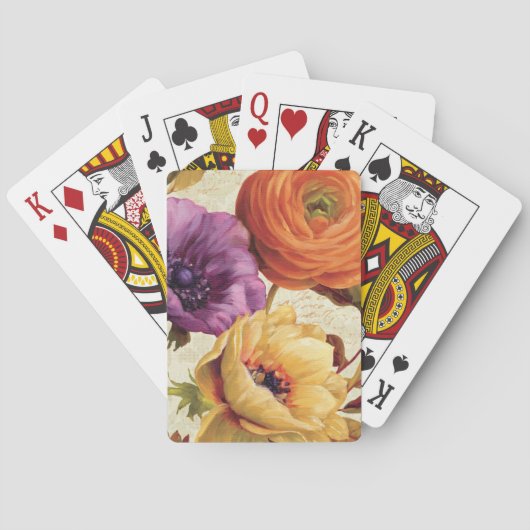 Florals in het volste blok speelkaarten (Achterkant)