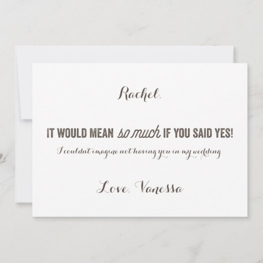  Florals | Junior Bridesmaid Kaart (Achterkant)