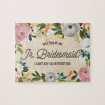 Florals | Junior Bridesmaid Puzzle Legpuzzel<br><div class="desc">Het kan net zo spannend zijn als je verloving als je bruidsfeest vraagt om deel uit te maken van je speciale dag. Pop de vraag aan je beste vrienden met deze  Florals Puzzle die zegt: "Ben je mijn Junior Bridesmaid? Ik kan niet zeggen dat ik zonder jou doe.</div>