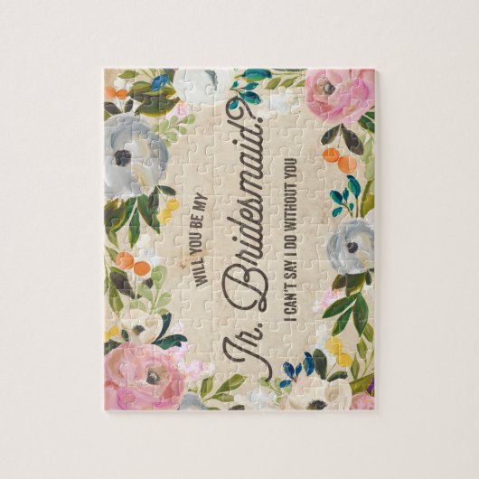  Florals | Junior Bridesmaid Puzzle Legpuzzel (Verticaal)