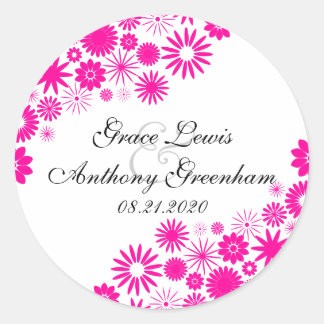  Florals Magenta Stickers