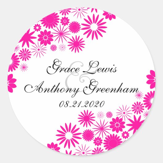  Florals Magenta Stickers (Voorkant)