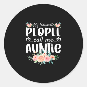 Florals Mijn favoriete mensen noemen me tante Ronde Sticker