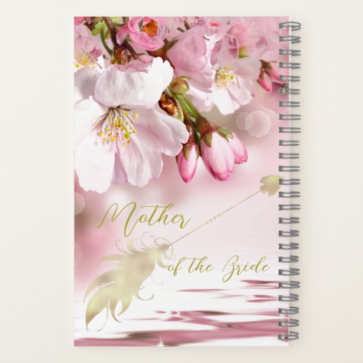 Florals Moeder van Bride Gepersonaliseerd Notitieboek (Achterkant)