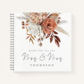 Florals Mrs. Lesbian Wedding Guest Book Notitieboek (Voorkant)