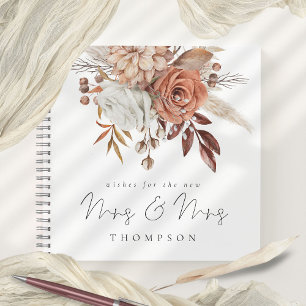 Florals Mrs. Lesbian Wedding Guest Book Notitieboek