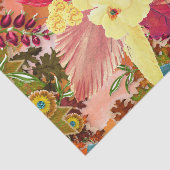 Florals Oranje Blauwgroen, Cream Crafting en Tissuepapier (Detail)