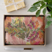 Florals Oranje Blauwgroen, Cream Crafting en Tissuepapier (Geschenk)