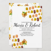 Florals Painterly Corner lentegele Waterverf Kaart (Voorkant / Achterkant)