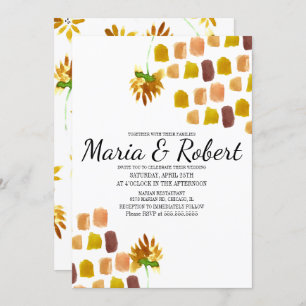 Florals Painterly Corner lentegele Waterverf Kaart