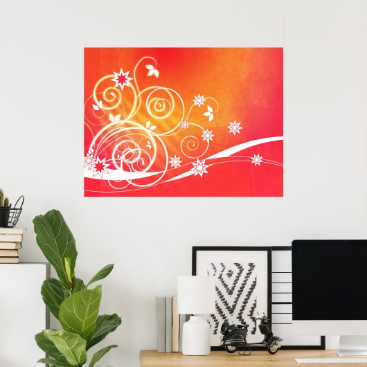 Florals Poster (Thuiskantoor)