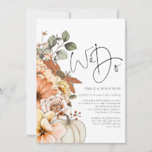 Florals Pumpkin herfst We doen QR Code Wedding Uit