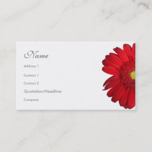 Florals - Red Daisy Visitekaartje