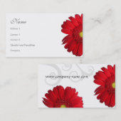 Florals - Red Daisy Visitekaartje (Voorkant / Achterkant)