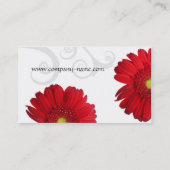 Florals - Red Daisy Visitekaartje (Achterkant)