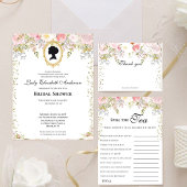 Florals rosa presupuesto Bridgerton Bridal Shower Poster