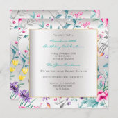 Florals Silver Butterfly Spring Chinoiserie Gray Kaart (Voorkant / Achterkant)