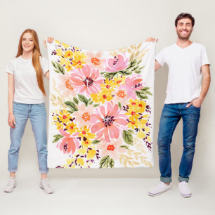 Florals - Spring Bouquet Fleece Deken